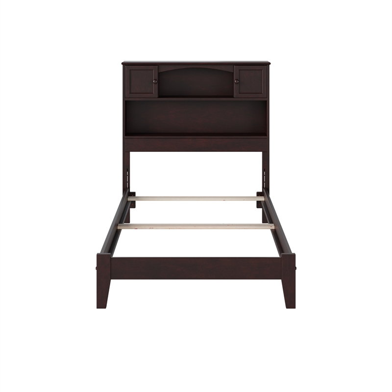 AFI Newport Twin XL Solid Wood Bookcase Bed in Espresso