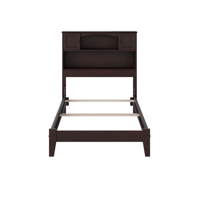 AFI Newport Twin Bookcase Solid Wood Bed in Espresso