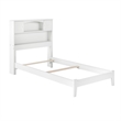 AFI Newport Twin Bookcase Solid Wood Bed in White
