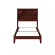 AFI Newport Twin Bookcase Solid Wood Bed in Walnut