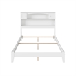 AFI Newport Full Bookcase Solid Wood Panel Bed in White