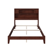 AFI Newport Full Bookcase Solid Wood Panel Bed in Walnut