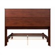 AFI Newport Full Bookcase Solid Wood Panel Bed in Walnut