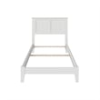 Madison Twin Solid Wood Foundation Bed in White