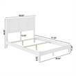 Madison Full Solid Wood Foundation Bed in White
