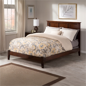 Madison Full Solid Wood Foundation Bed in Walnut