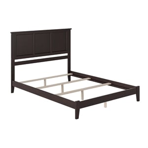 Madison Queen Solid Wood Foundation Bed in Espresso