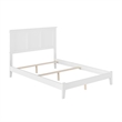 Madison Queen Solid Wood Foundation Bed in White