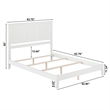 Madison Queen Solid Wood Foundation Bed in White