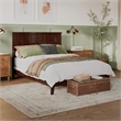 Madison Queen Solid Wood Foundation Bed in Walnut