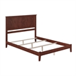 Madison Queen Solid Wood Foundation Bed in Walnut