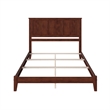 Madison Queen Solid Wood Foundation Bed in Walnut