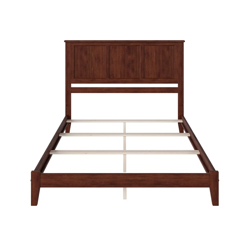 Madison King Solid Wood Foundation Bed in Walnut