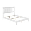 Mission Full Solid Wood Foundation Bed in White