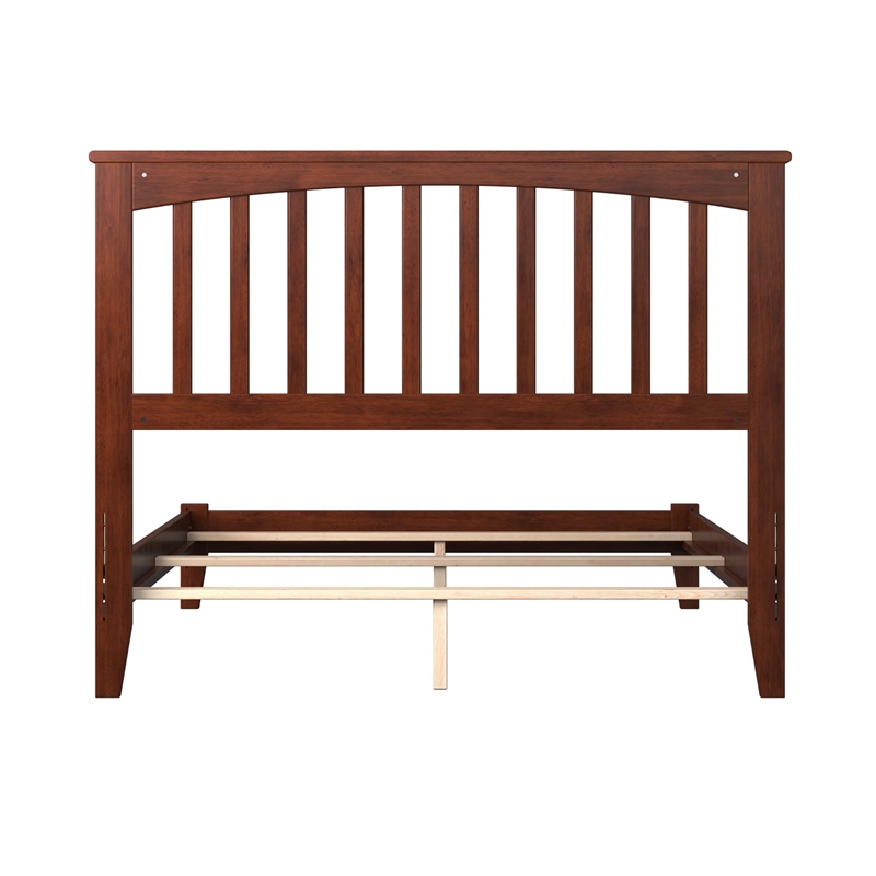 Mission Full Solid Wood Foundation Bed in Walnut