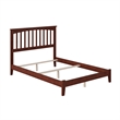 Mission Full Solid Wood Foundation Bed in Walnut