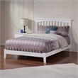 Mission Queen Solid Wood Foundation Bed in White