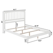 Mission Queen Solid Wood Foundation Bed in White