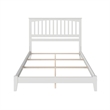 Mission Queen Solid Wood Foundation Bed in White