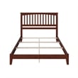 Mission King Solid Wood Foundation Bed in Walnut