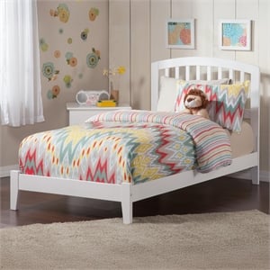 Richmond Twin XL Solid Wood Foundation Bed in White