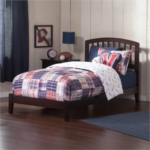 Richmond Twin Solid Wood Foundation Bed in Espresso