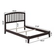 Richmond Full Solid Wood Foundation Bed in Espresso
