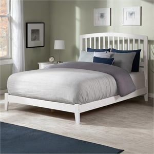 Richmond Full Solid Wood Foundation Bed in White