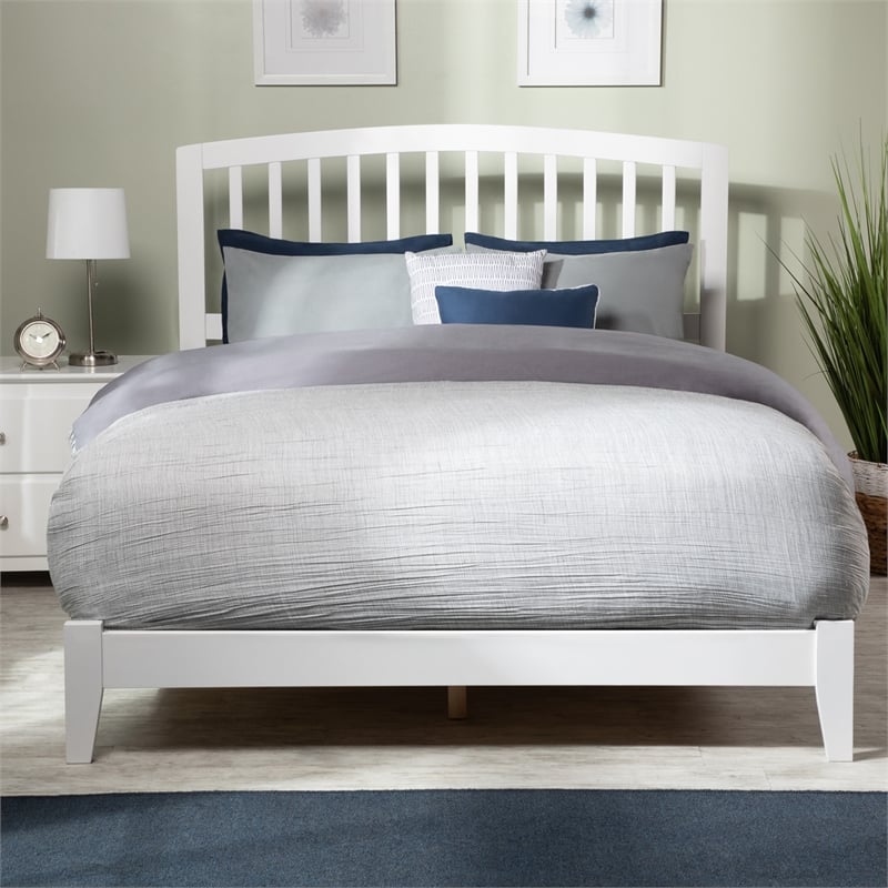 Richmond Full Solid Wood Foundation Bed in White