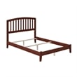 Richmond Full Solid Wood Foundation Bed in Walnut