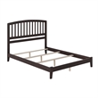Richmond Queen Solid Wood Foundation Bed in Espresso