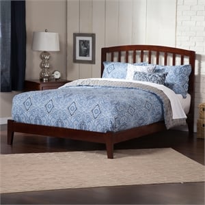 Richmond King Solid Wood Foundation Bed in Walnut