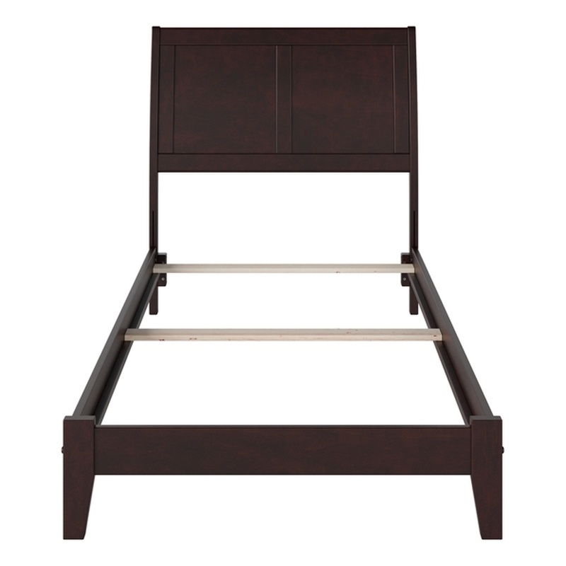 Portland Twin XL Solid Wood Foundation Bed in Espresso