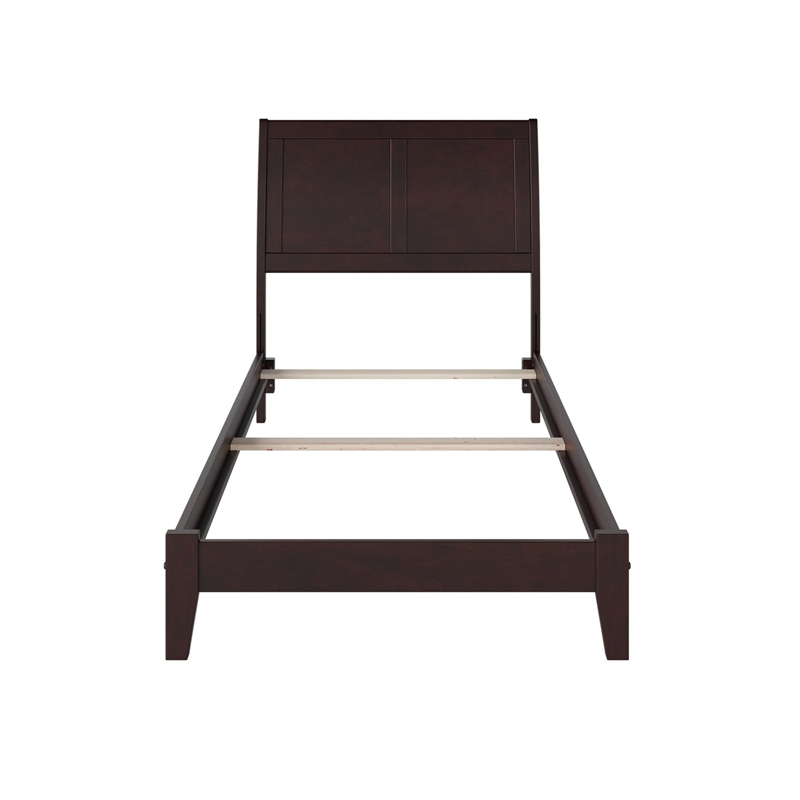 Portland Twin Solid Wood Foundation Bed in Espresso