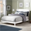 Portland Full Solid Wood Foundation Bed in White