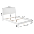 Portland Full Solid Wood Foundation Bed in White