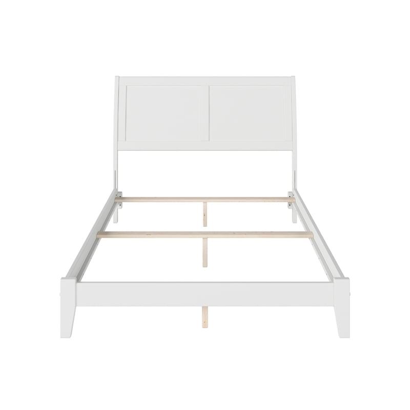 Portland Full Solid Wood Foundation Bed in White