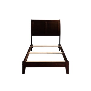 Portland Queen Solid Wood Foundation Bed in Espresso