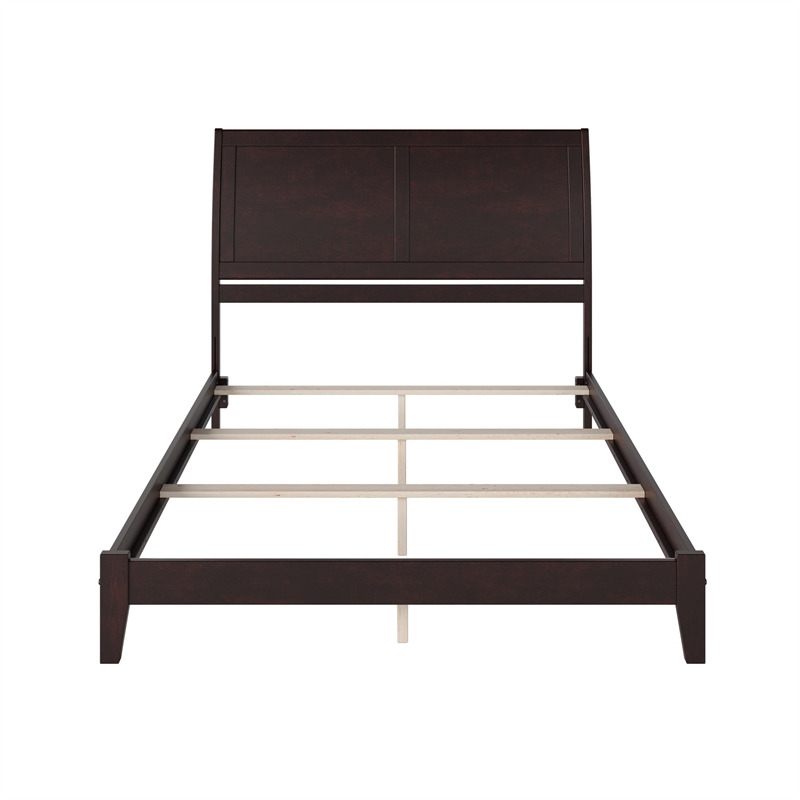 Portland Queen Solid Wood Foundation Bed in Espresso