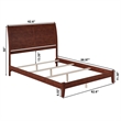 Portland Queen Solid Wood Foundation Bed in Walnut