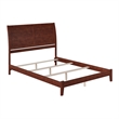 Portland Queen Solid Wood Foundation Bed in Walnut
