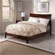 AFI Metro Full Solid Wood Panel Bed with USB Charger in Walnut