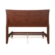 AFI Metro Full Solid Wood Panel Bed with USB Charger in Walnut