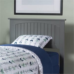 Nantucket Twin Wood Panel Headboard in Grey