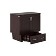 Nantucket Twin Wood Murphy Bed Chest w Mattress and Built-in Charger in Espresso