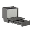 Nantucket Twin Wood Murphy Bed Chest with Mattress and Built-in Charger in Gray