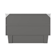 Nantucket Queen Wood Murphy Bed Chest with Mattress and Built-in Charger in Gray