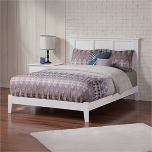 Madison King Solid Wood Foundation Bed in White