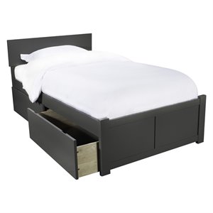 afi orlando twin platform bed with storage in gray