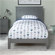 Nantucket Twin XL Solid Wood Foundation Bed in Grey